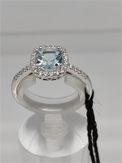 Anello Gemoro Donna Acquamarina in Oro bianco Acquamarina 0.80 Ct AM251BIA - AM251BIA